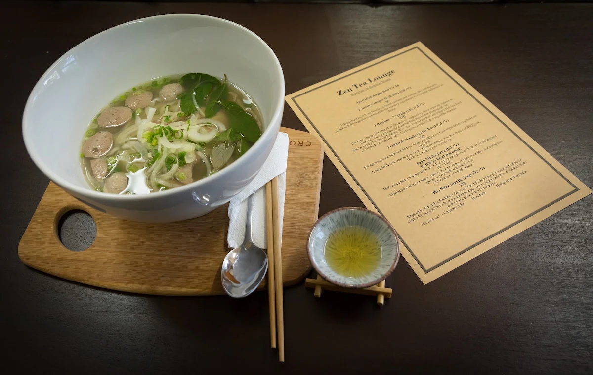 Menu, ZenTea Lounge