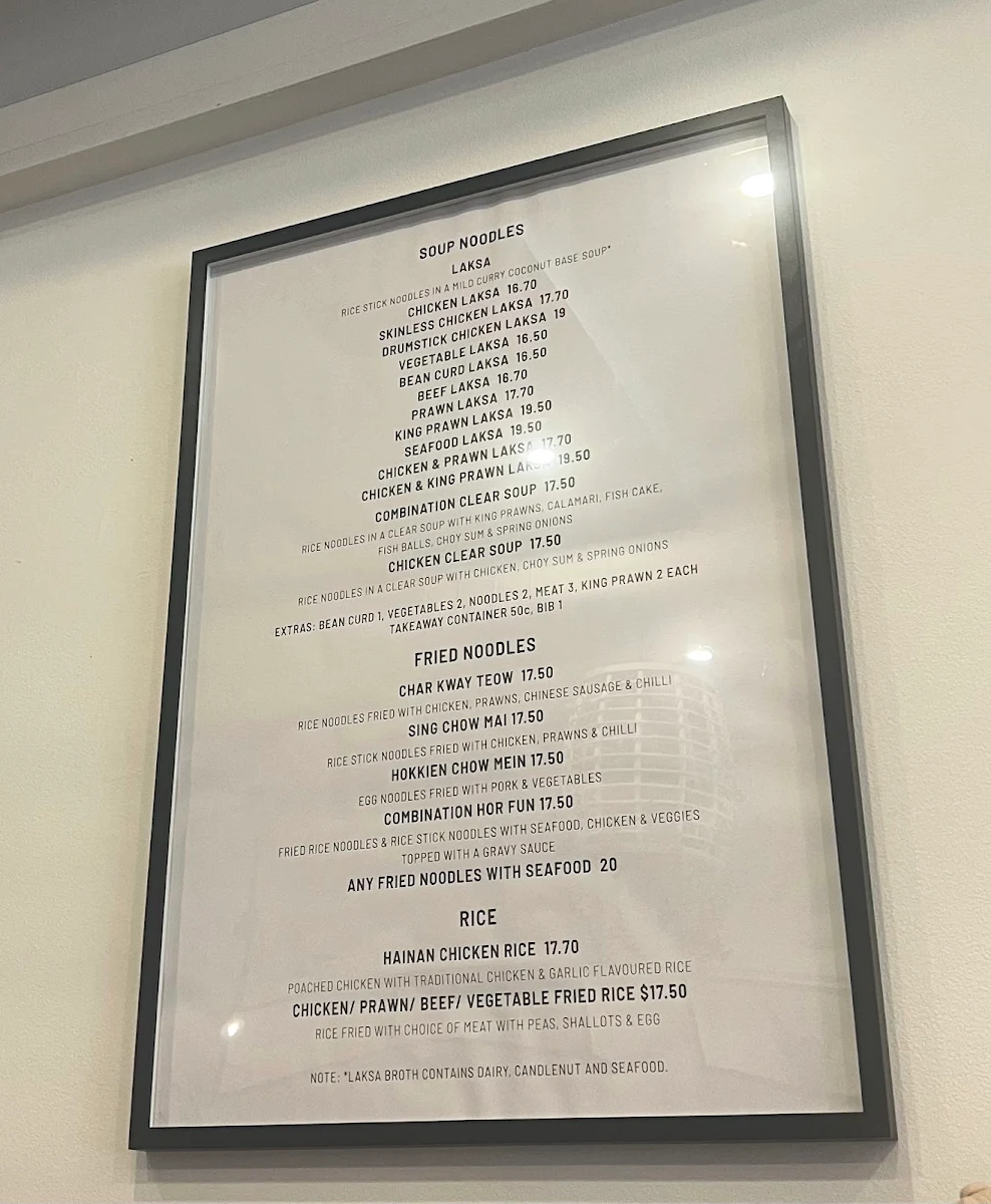 Menu, Malay-Chinese