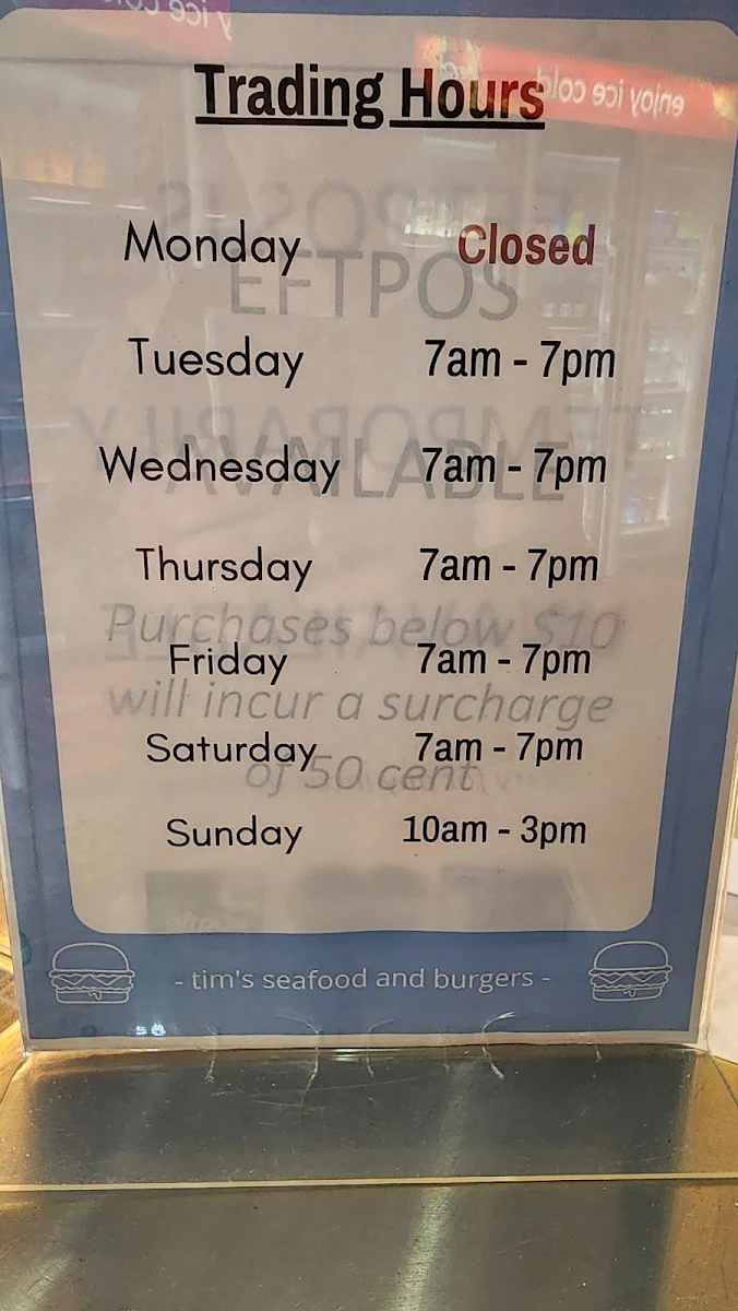 Menu, Hoxton Park Take Away