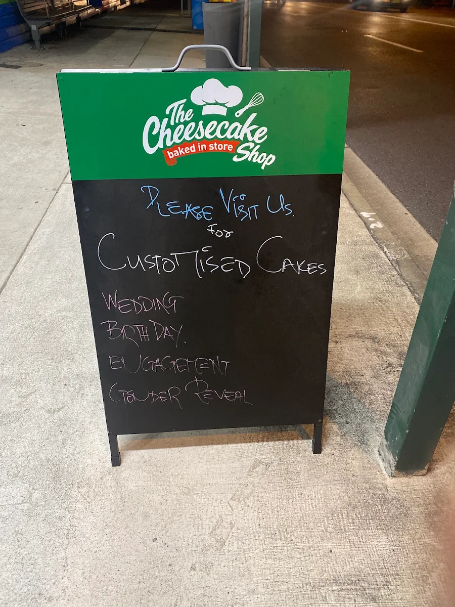Menu, The Cheesecake Shop Ashgrove