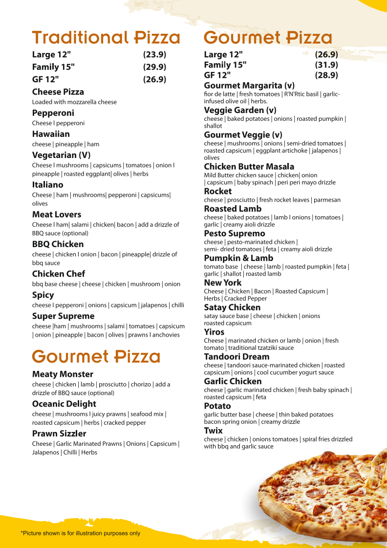 Menu, Ribs N Rums - Restaurant in Jindalee