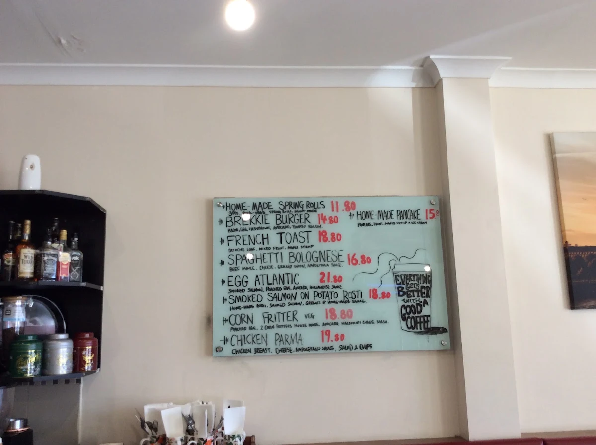 Menu, King Bean Cafe