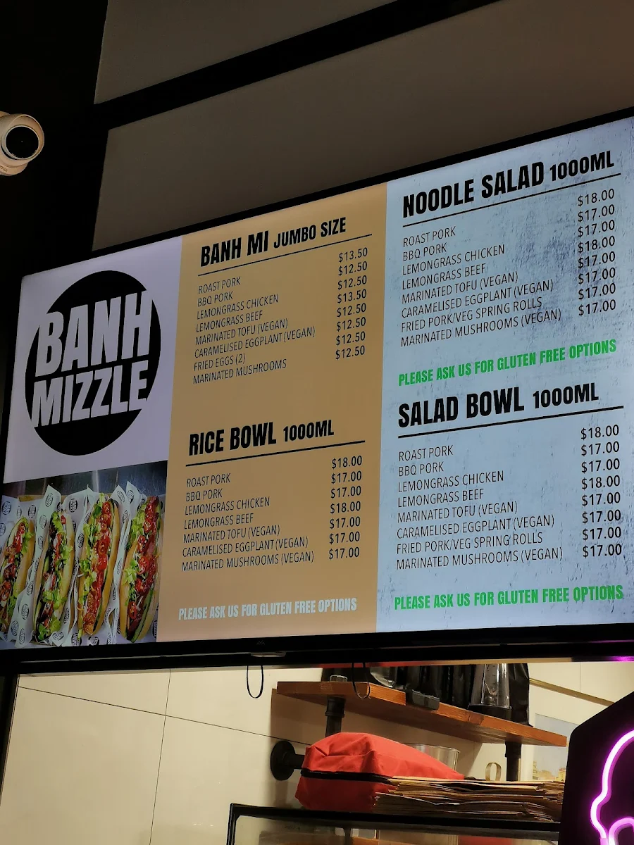 Menu, Banh Mizzle