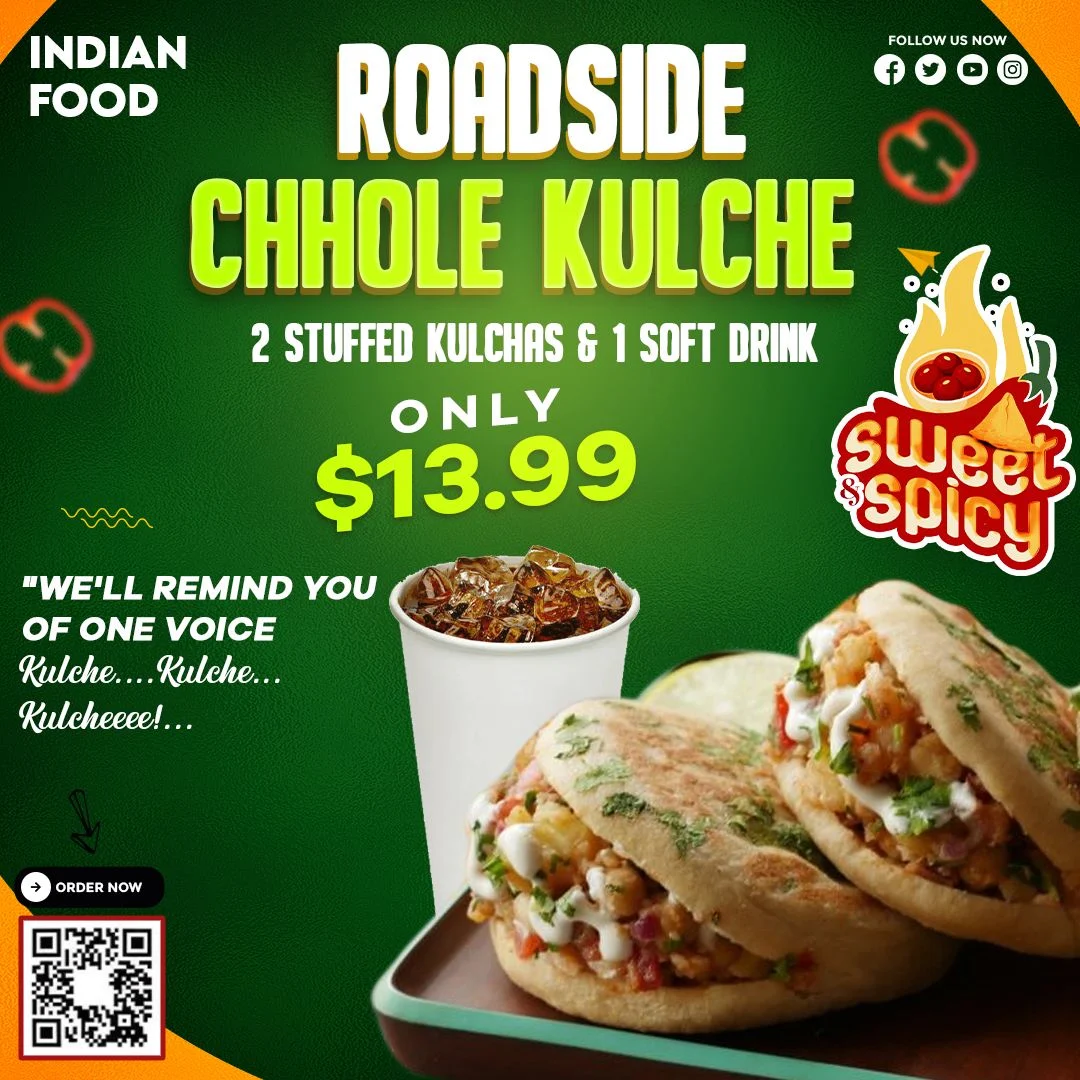 Menu, Sweet&Spicy Indian Food Truck