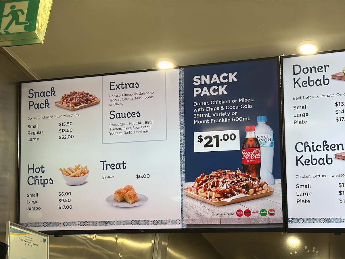 Menu, Kebab Zone