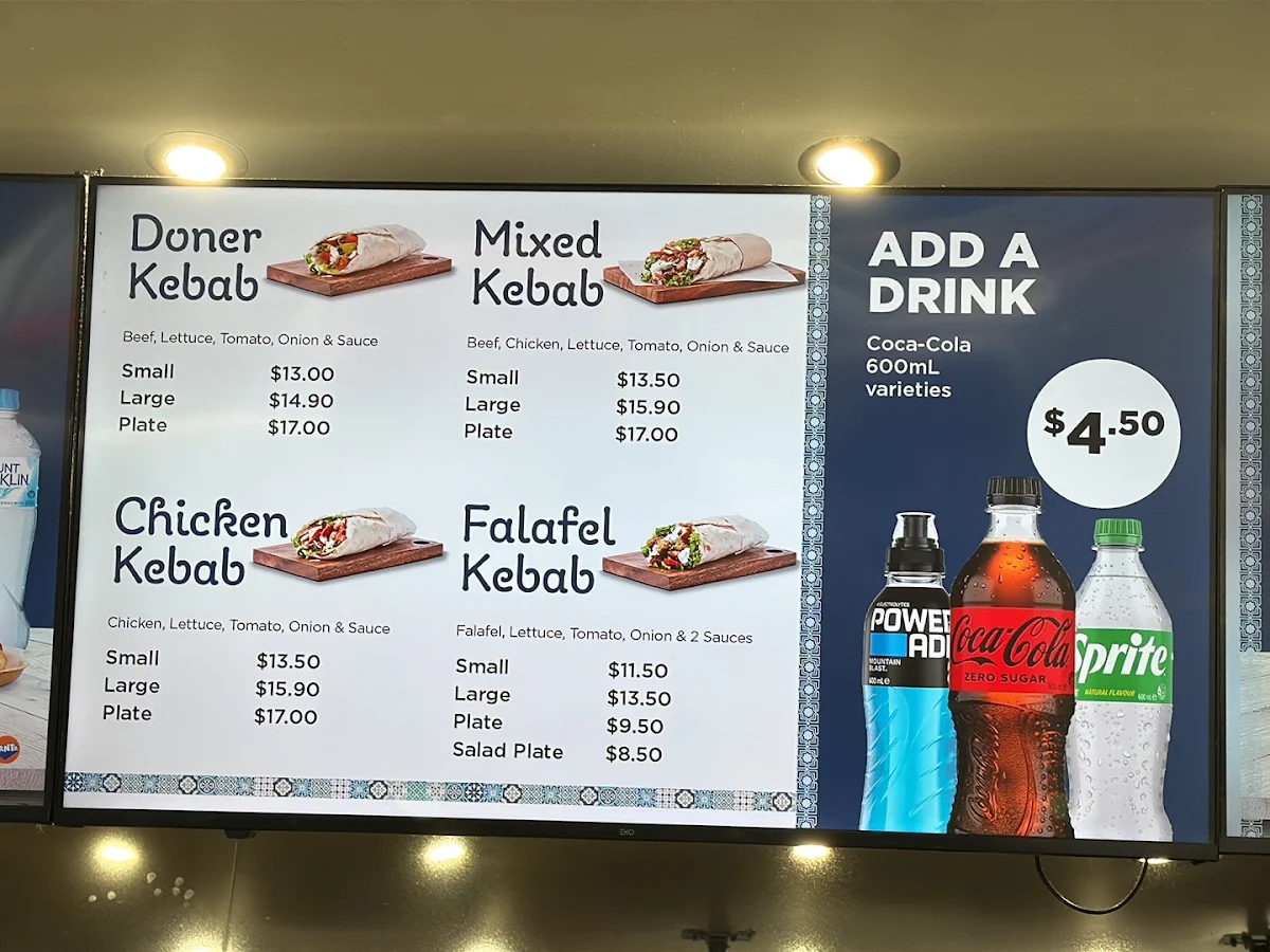 Menu, Kebab Zone
