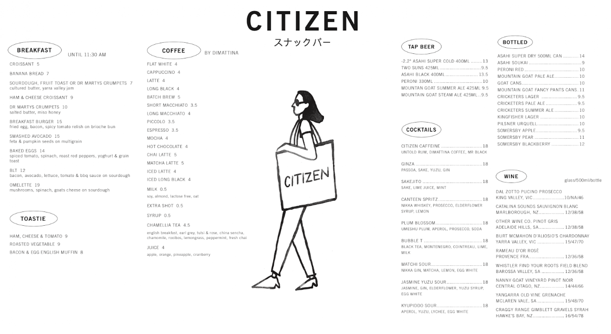 Menu, Citizen Function Space