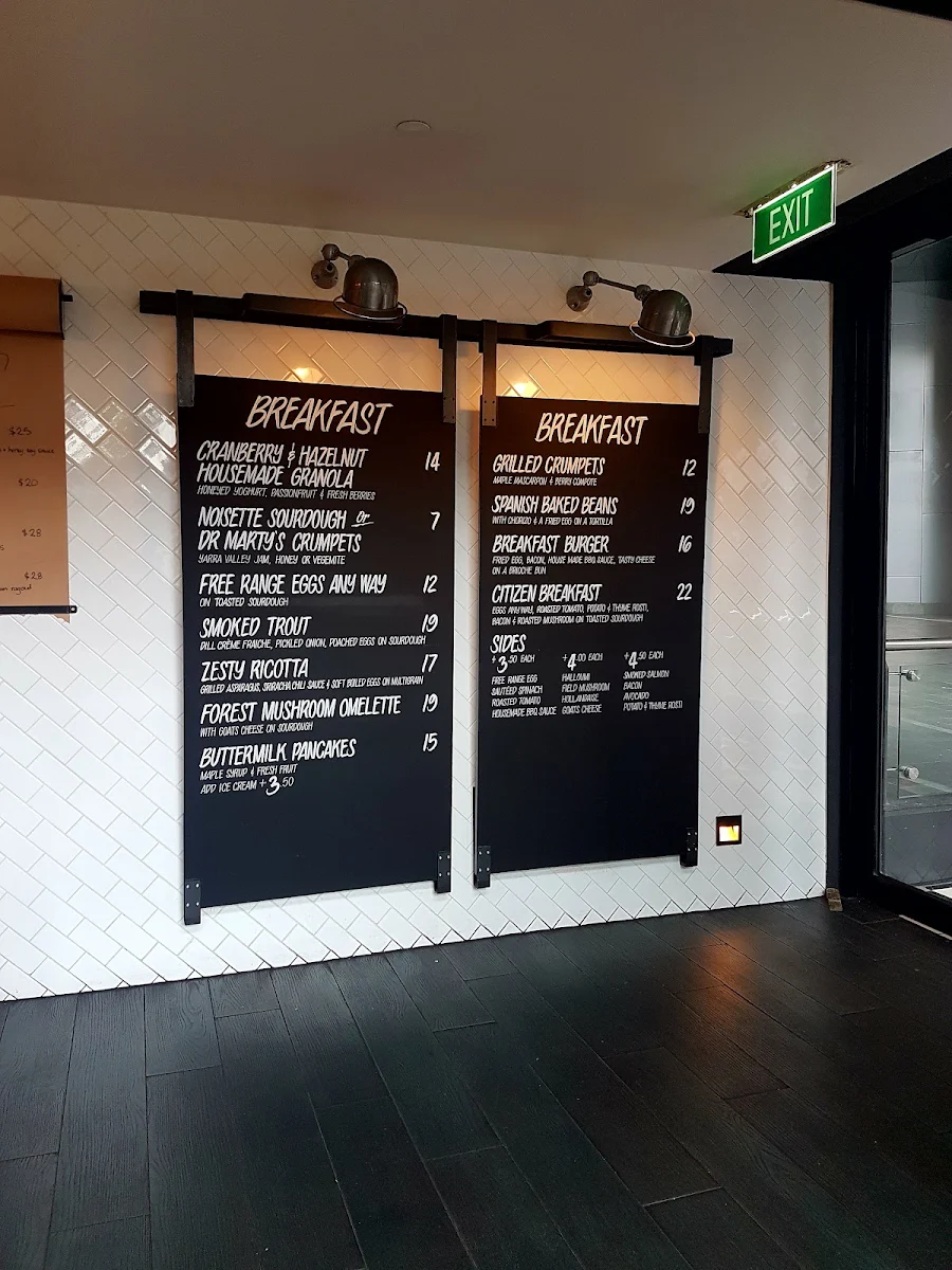 Menu, Citizen Function Space