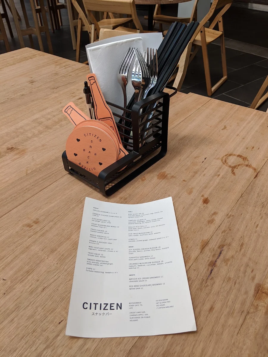Menu, Citizen Function Space