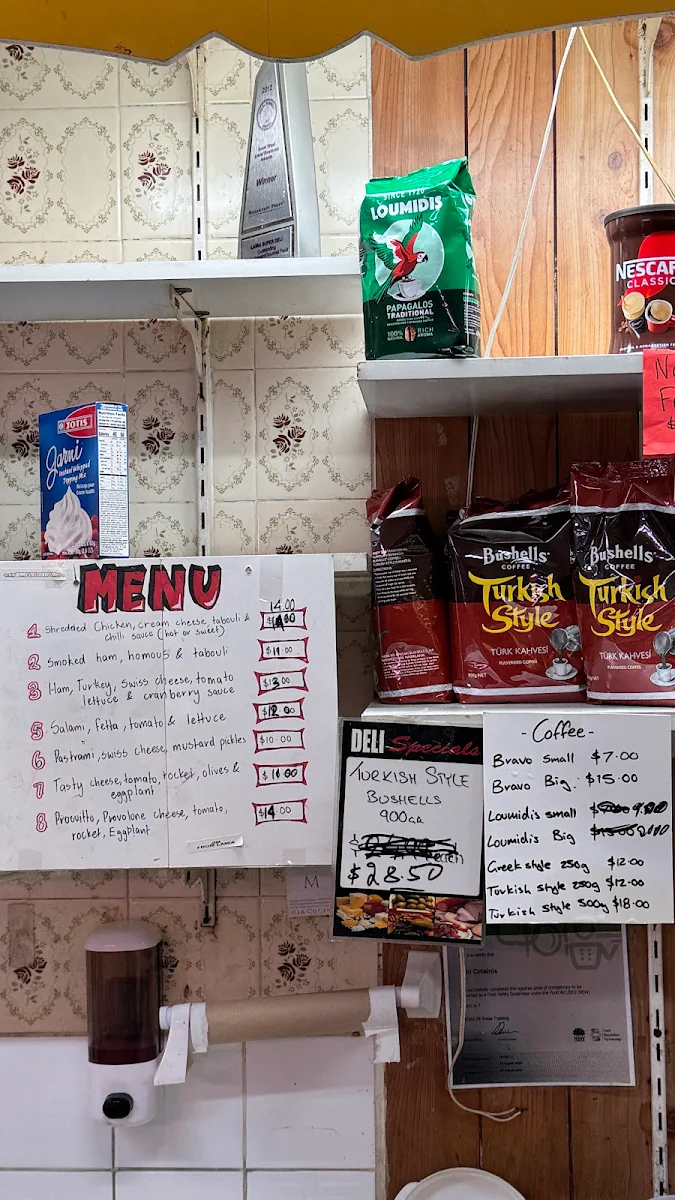 Menu, Lamia Super Deli Marrickville