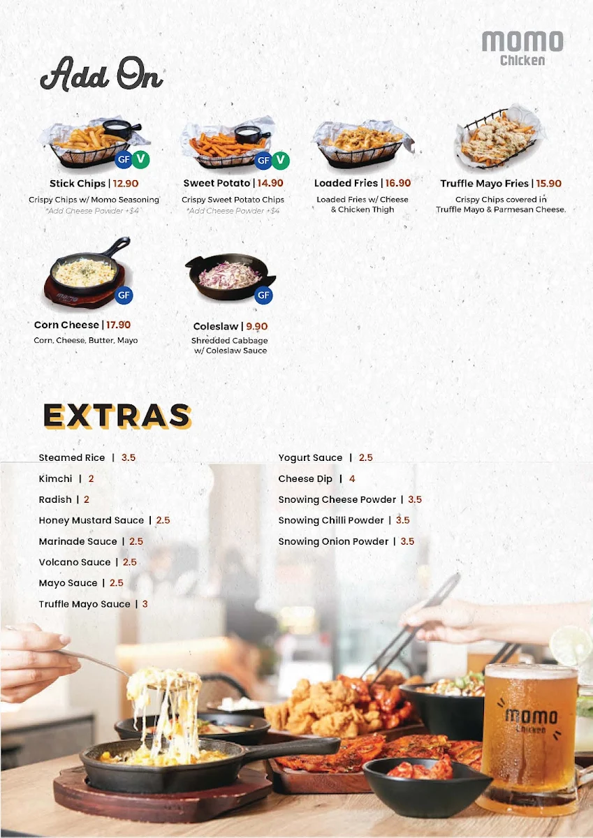 Menu, Momo Chicken