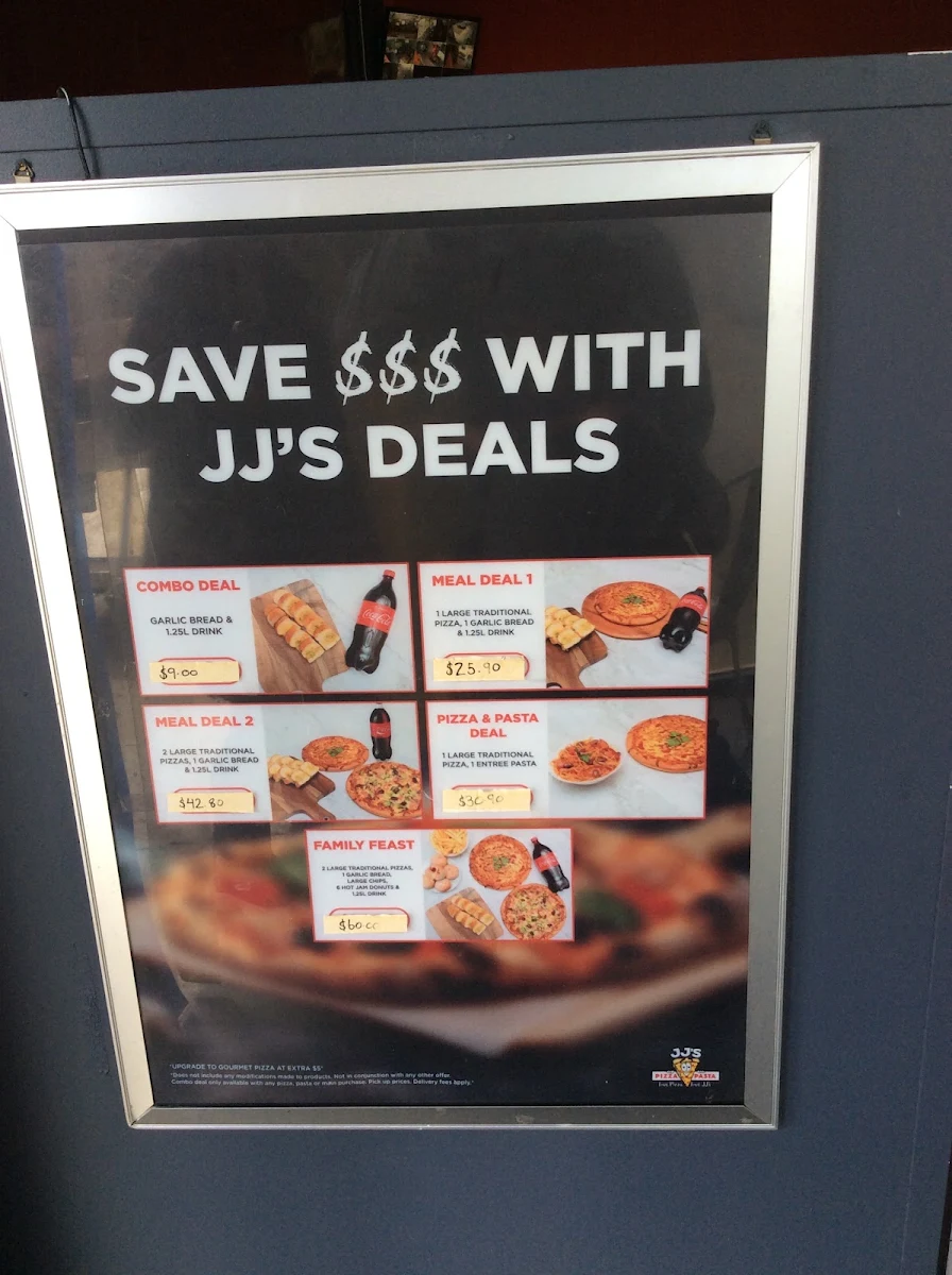 Menu, JJ's Pizza Bayswater North