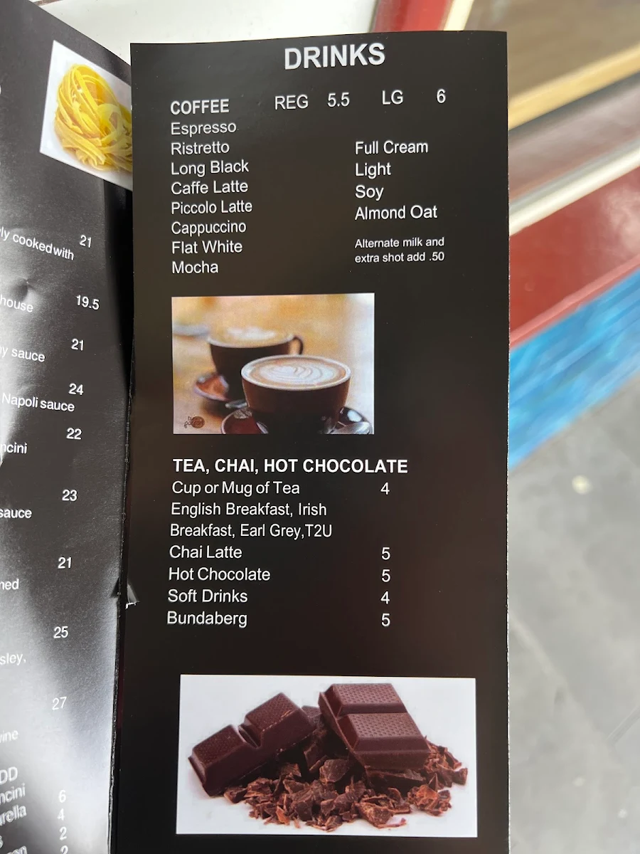 Menu, Bottega Toscana