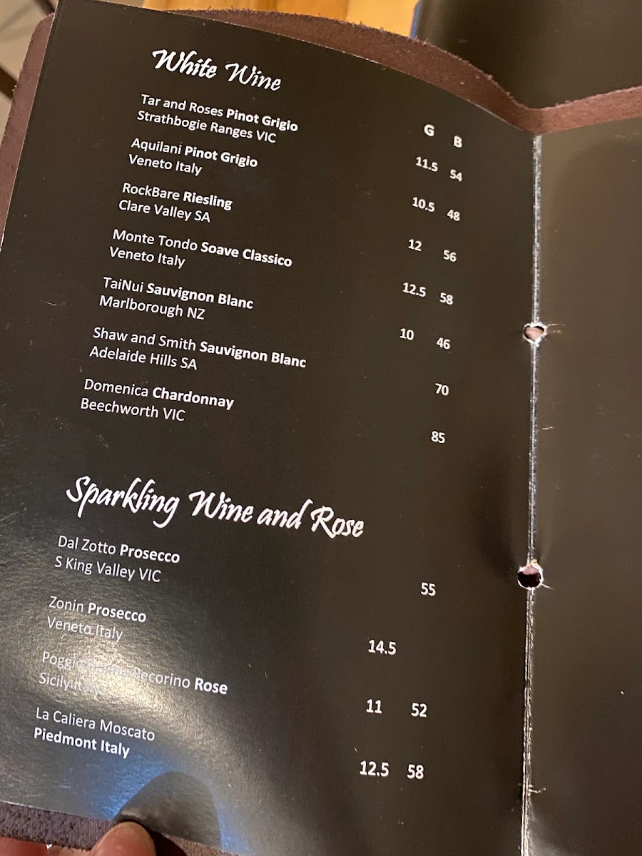Menu, Bottega Toscana
