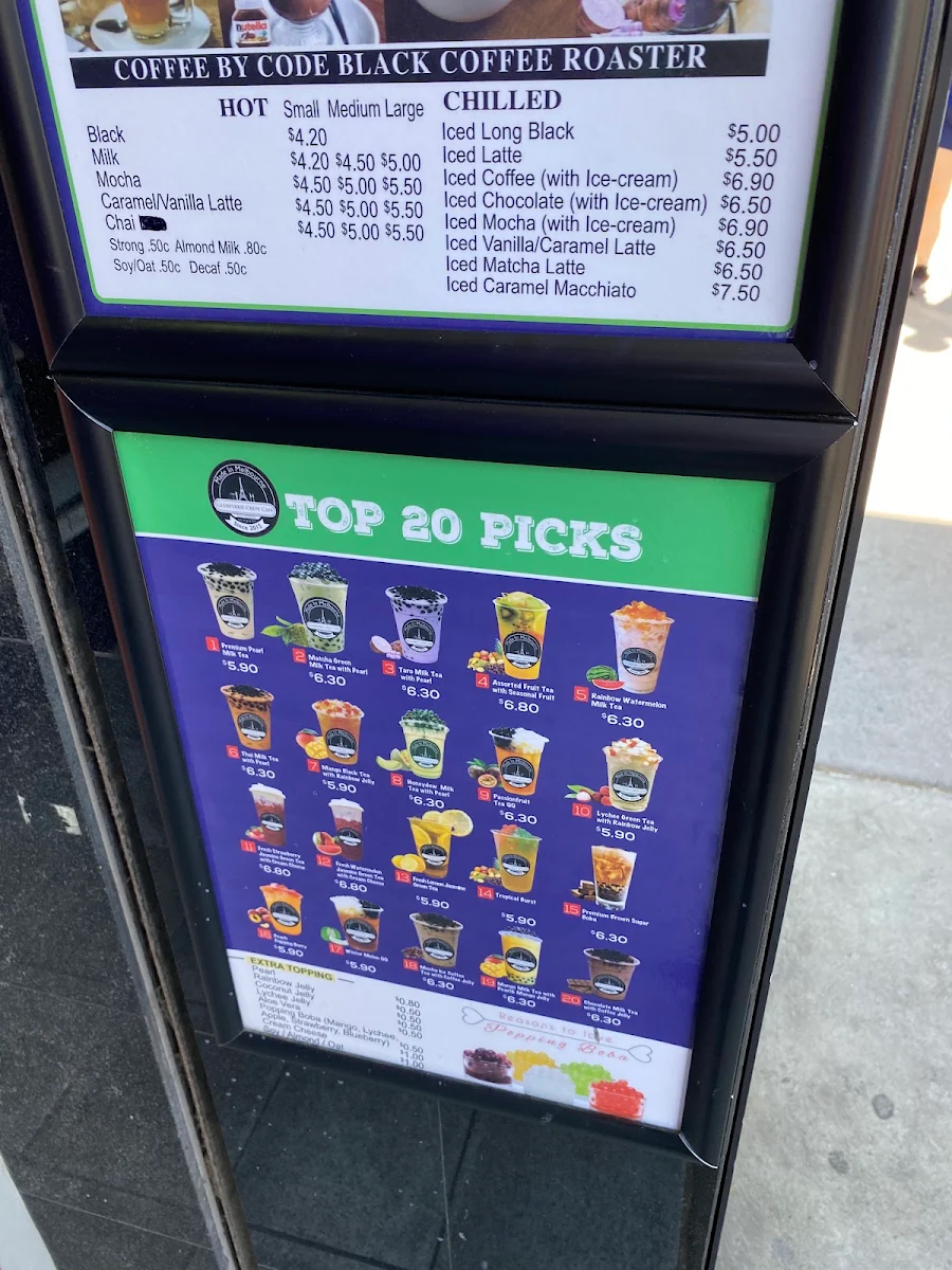 Menu, Glenferrie Crêpe Cafe
