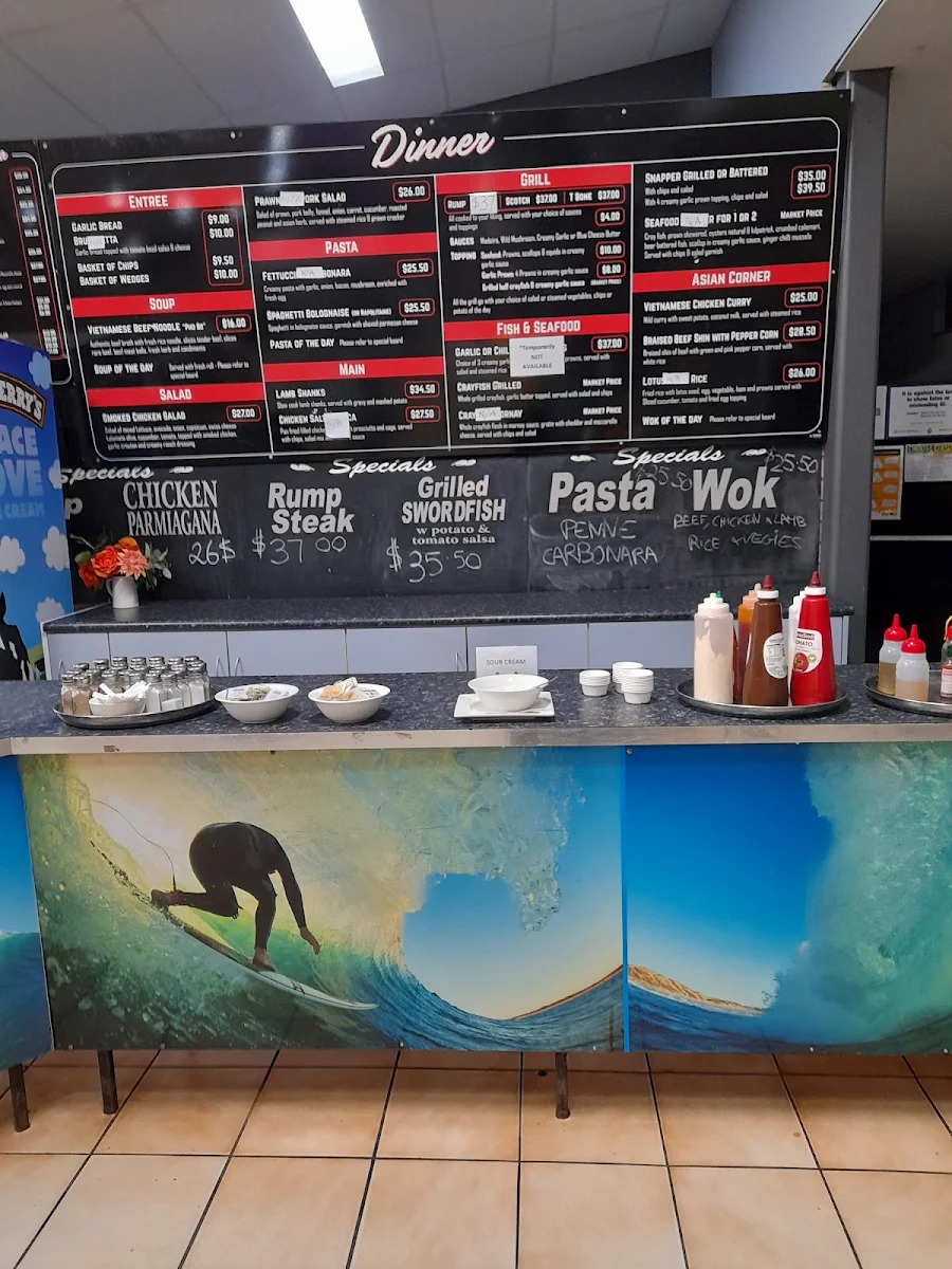 Menu, Kalbarri Motor Hotel