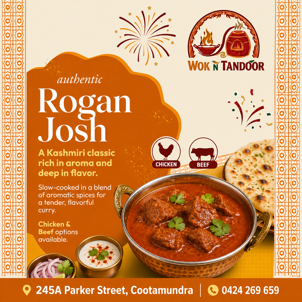 Menu, Wok n Tandoor