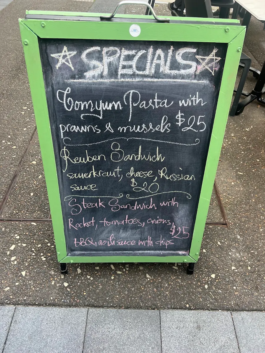 Menu, Village Vibes Greenwich cafe