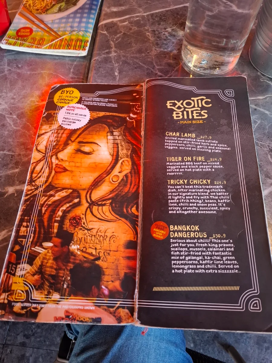 Menu, Bangkok Bites Bondi beach