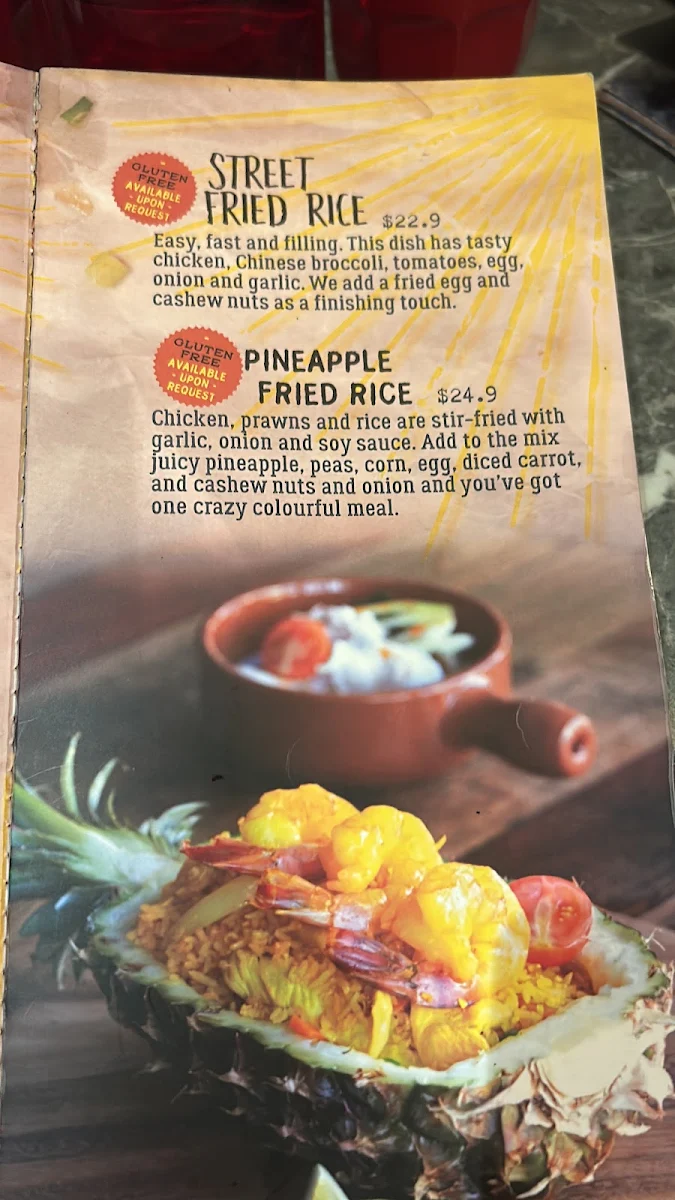 Menu, Bangkok Bites Bondi beach