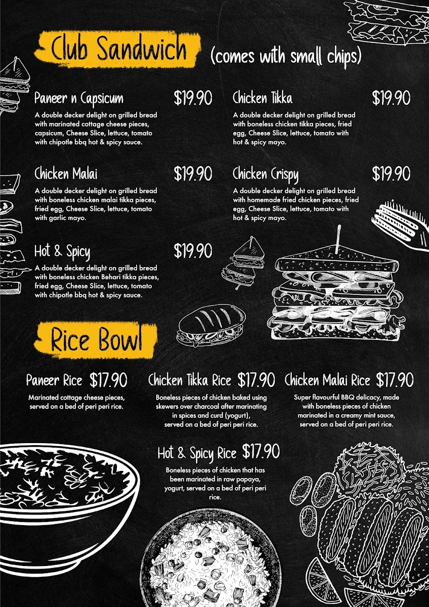 Menu, Hot and Spicy Port Road