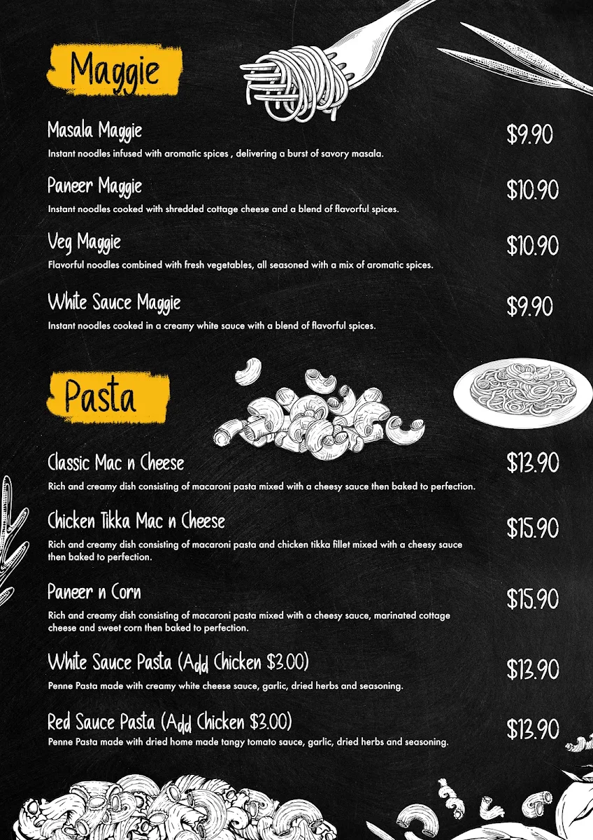 Menu, Hot and Spicy Port Road