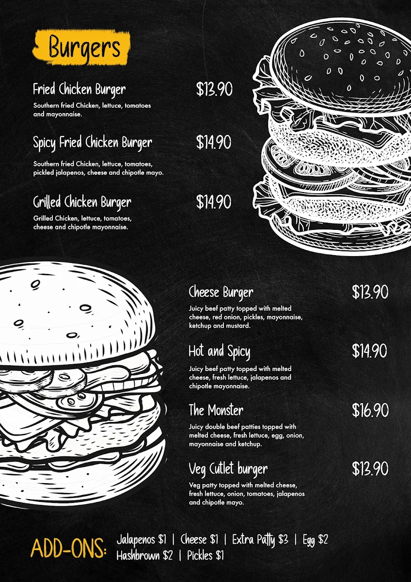 Menu, Hot and Spicy Port Road