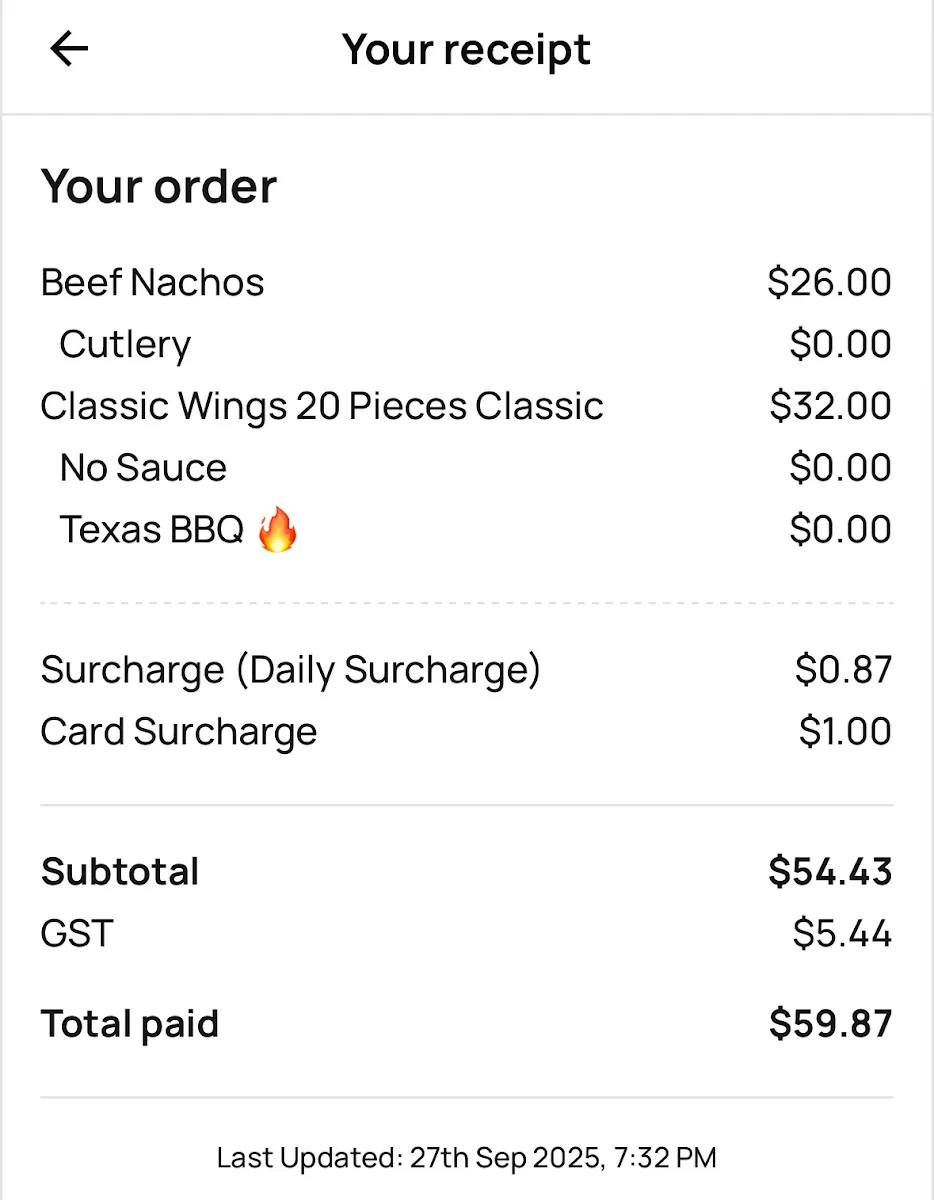 Menu, Winghaus Gateway