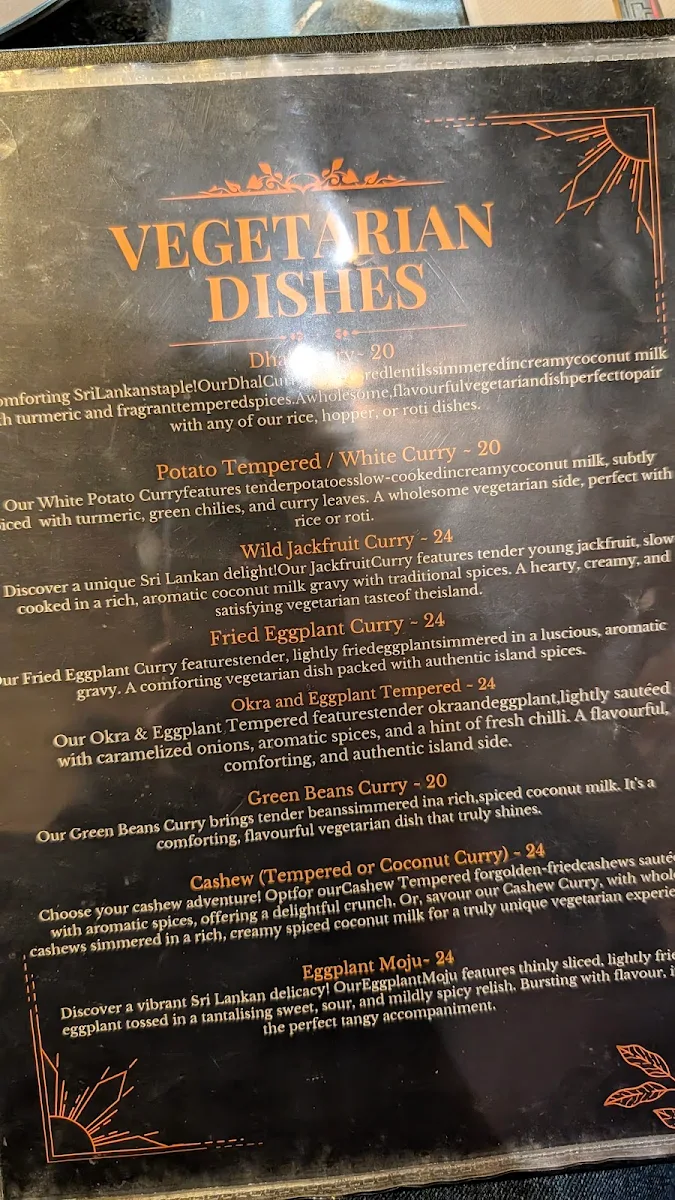 Menu, Ceylonia