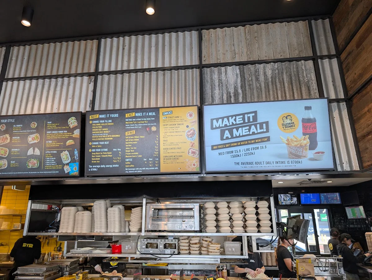 Menu, Guzman y Gomez - Westfield Carousel