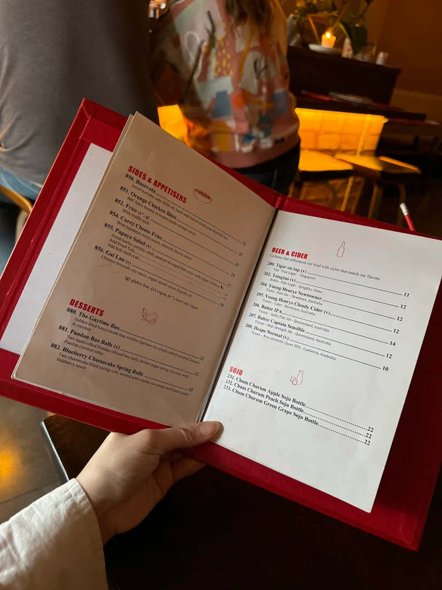 Menu, Belly Bao