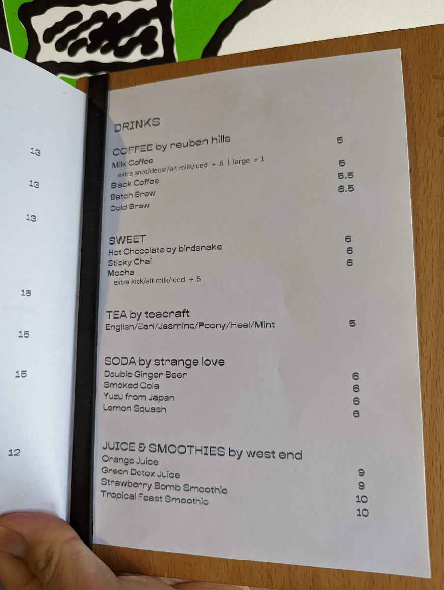 Menu, A.P Town (A.P Bakery)