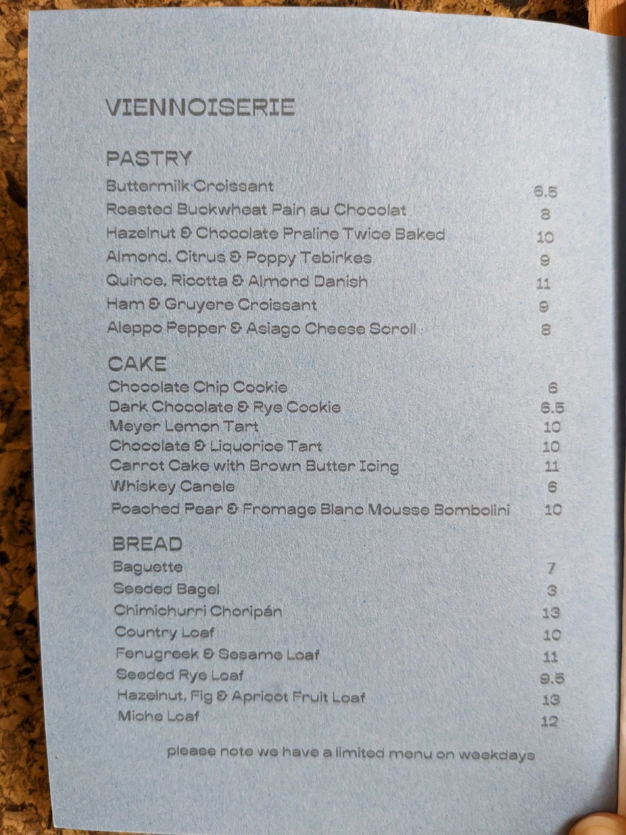 Menu, A.P Town (A.P Bakery)