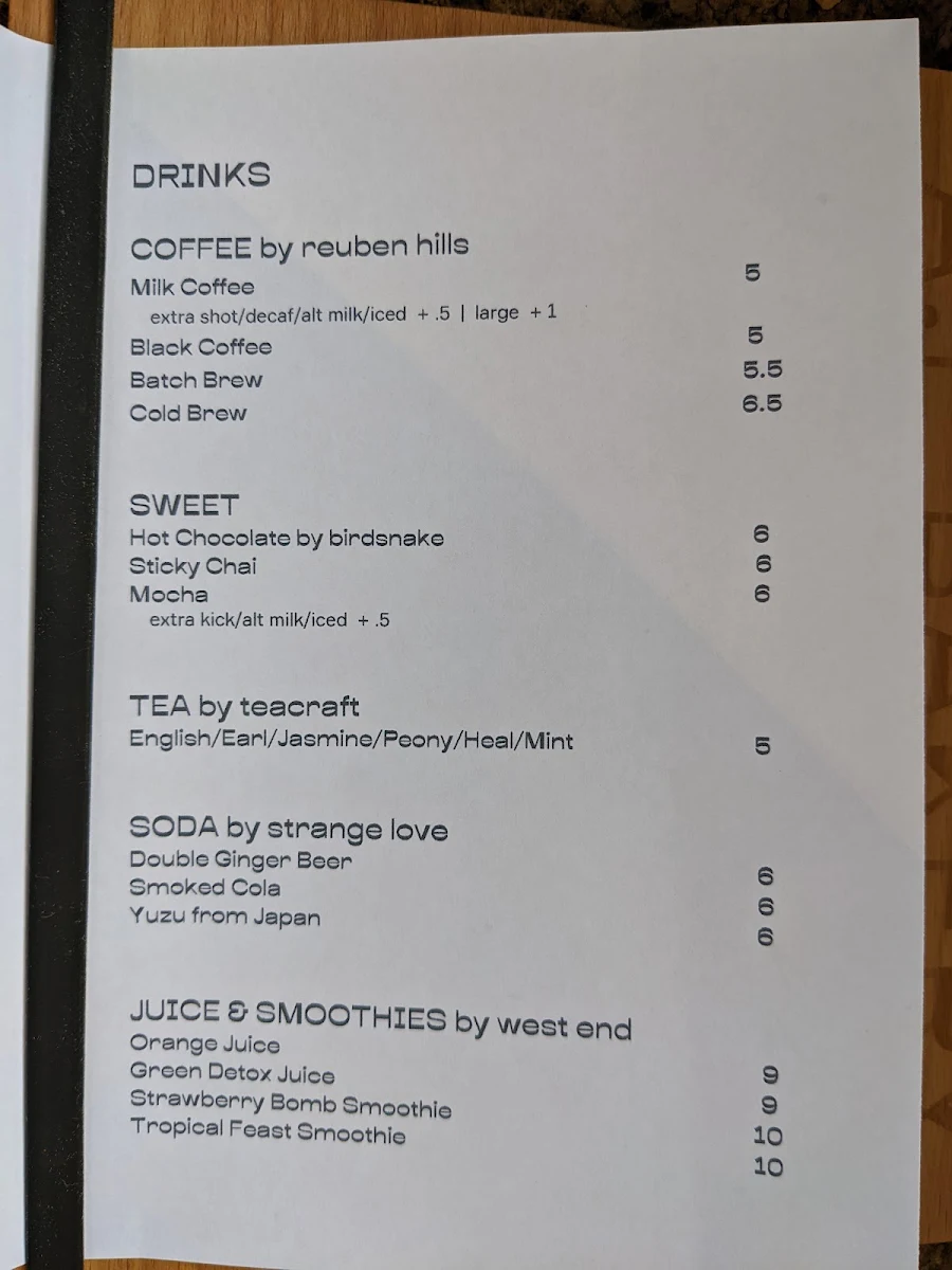 Menu, A.P Town (A.P Bakery)