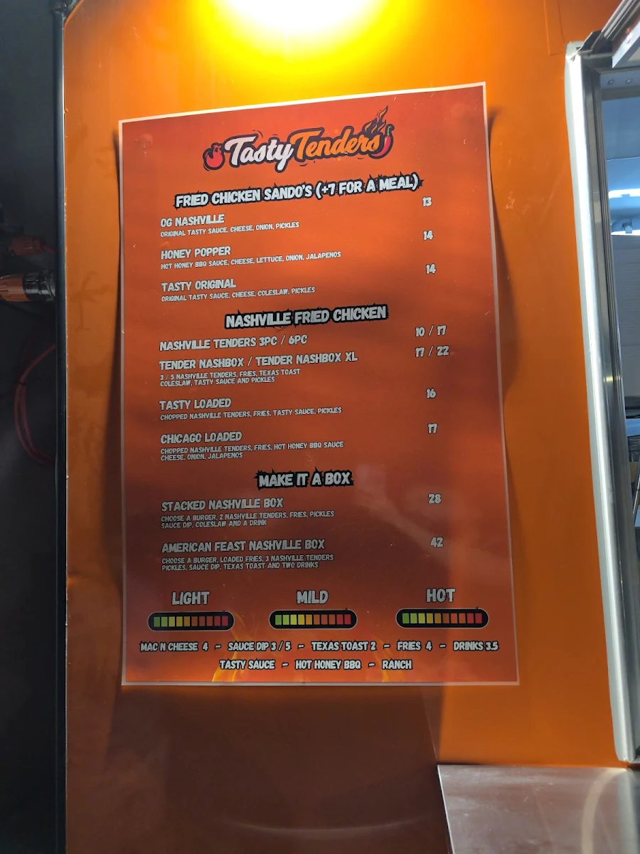 Menu, Tasty Tenders