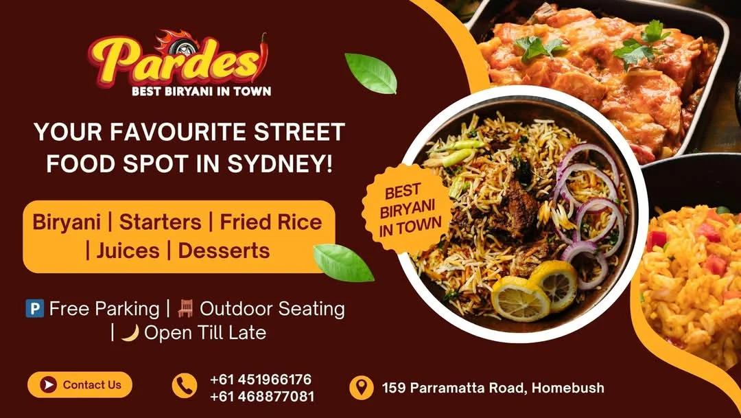 Menu, Pardes Food On Wheels