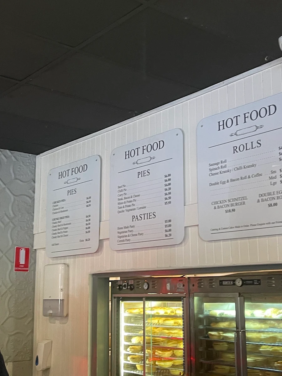 Menu, St Peters Bakehouse & Coffee Shop