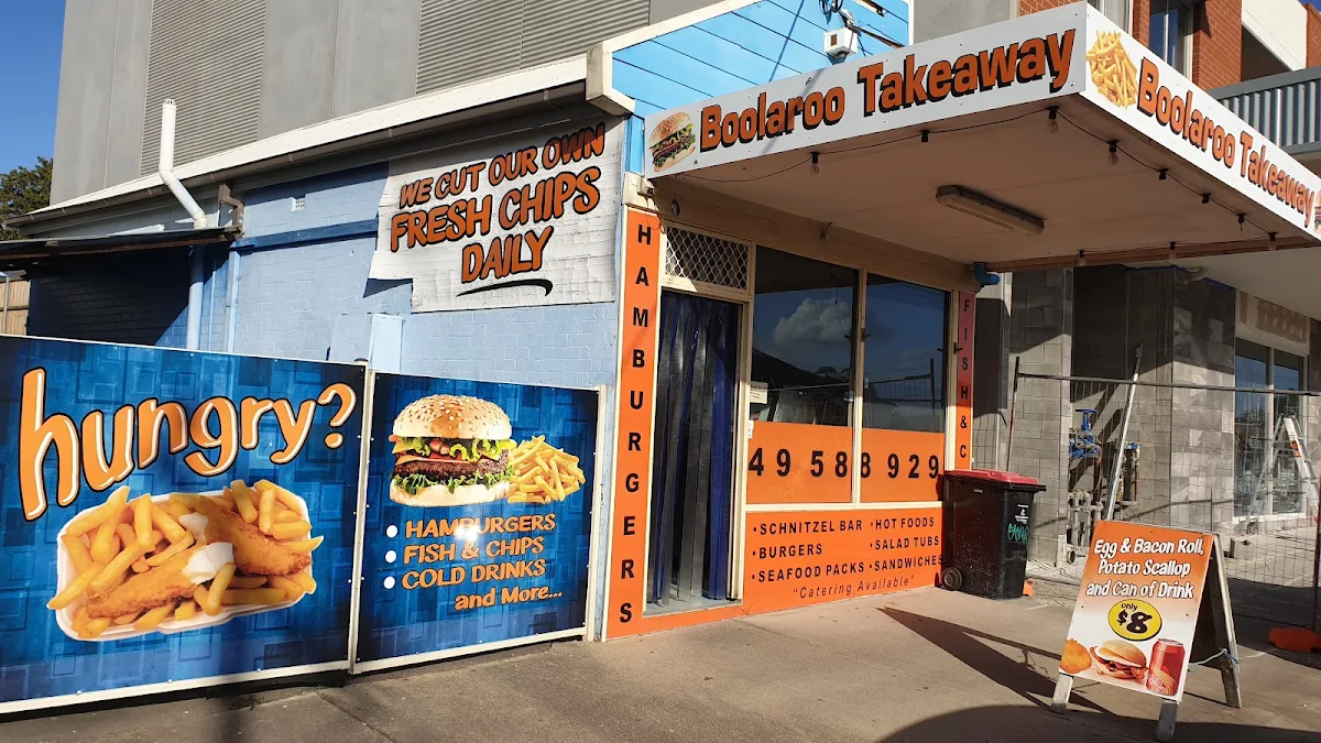 Menu, Boolaroo Fish and Chips Takeaway