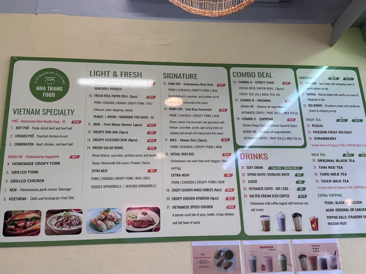 Menu, Nha Trang Food