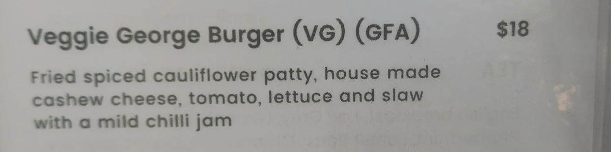 Menu, Lazy George Cafe Marulan
