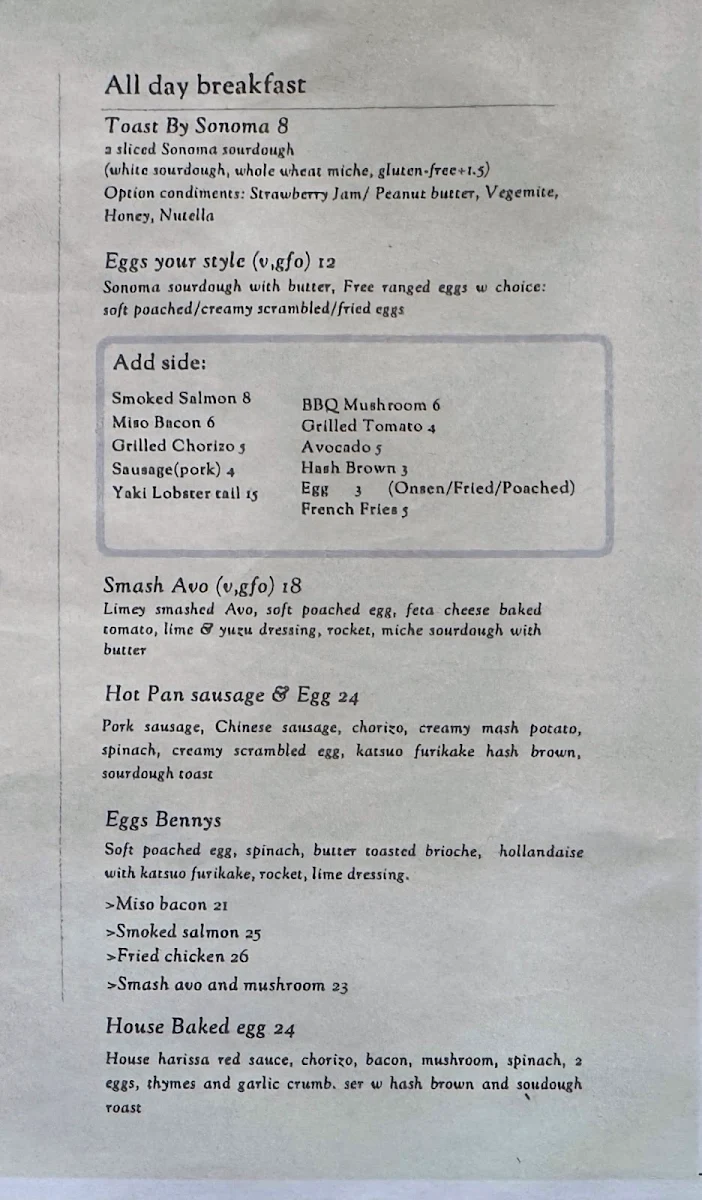 Menu, Meet Mica
