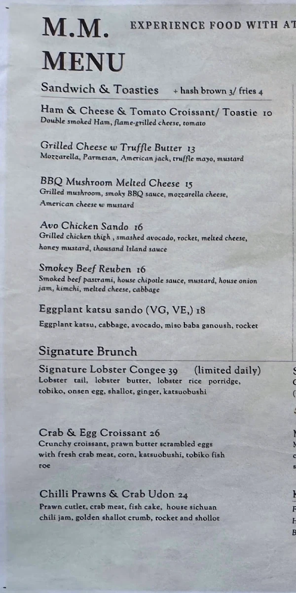 Menu, Meet Mica