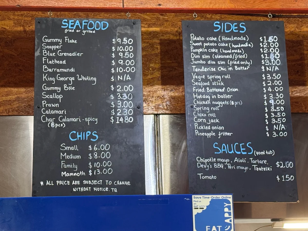 Menu, Dezy's