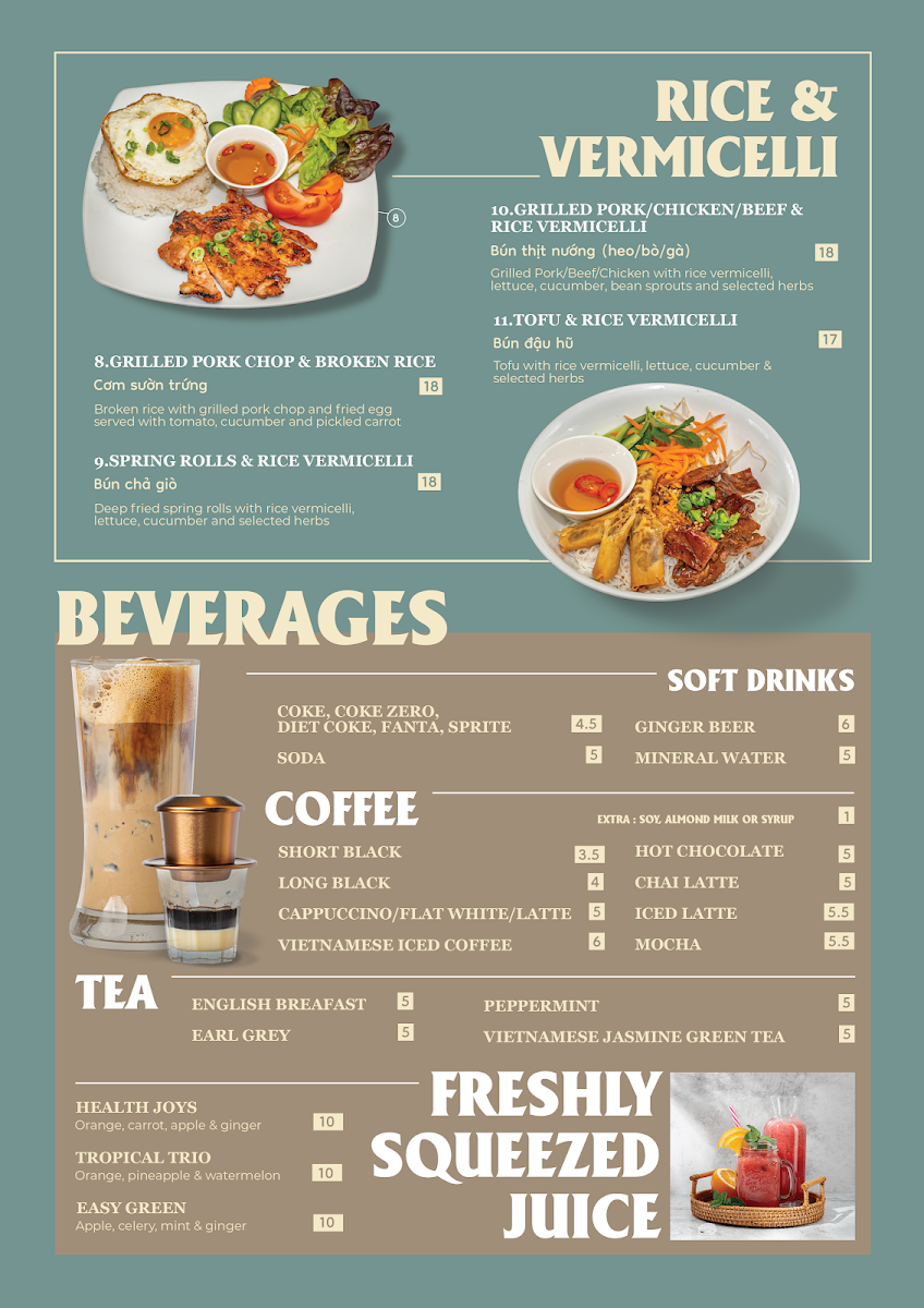 Menu, Vietking