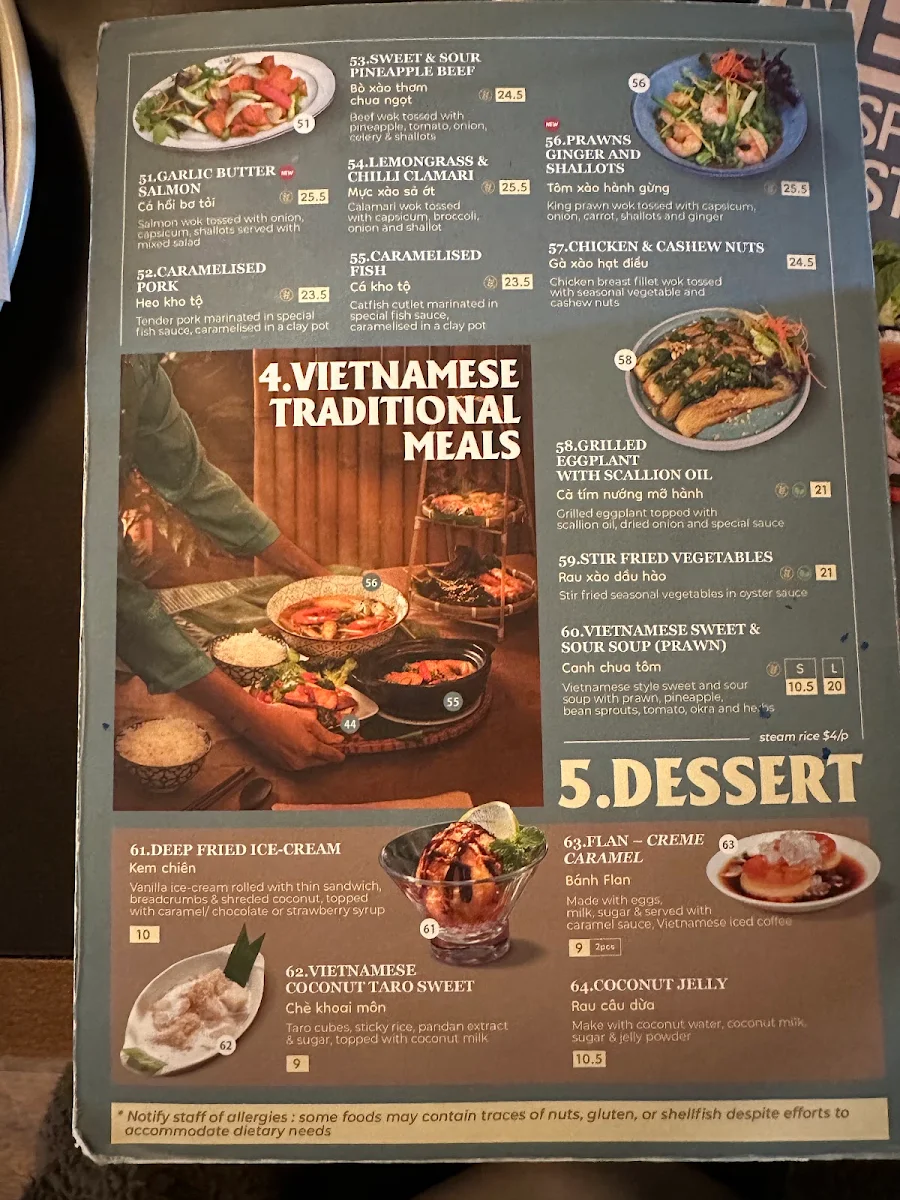 Menu, Vietking