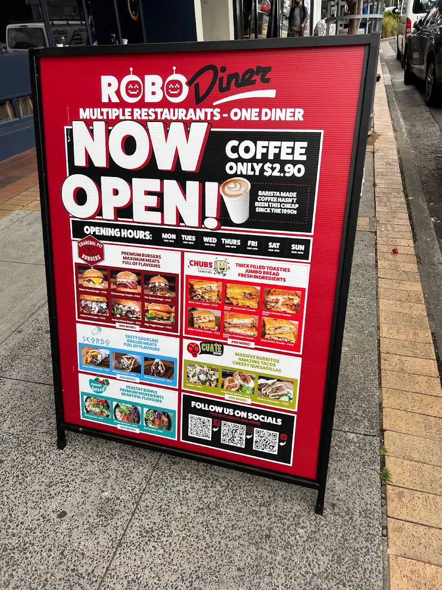 Menu, Robo Diner