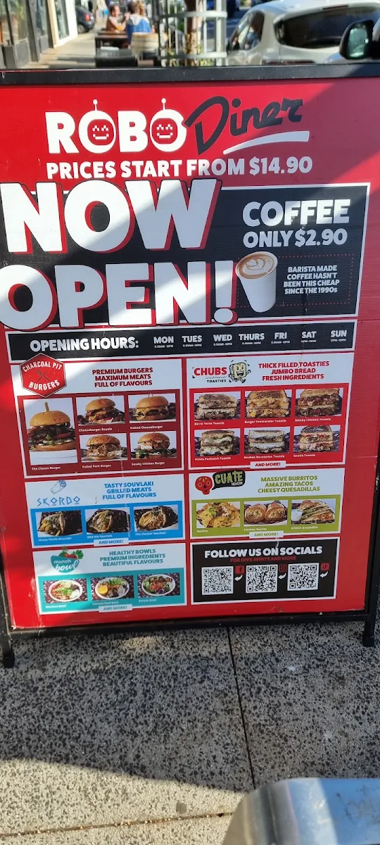 Menu, Robo Diner