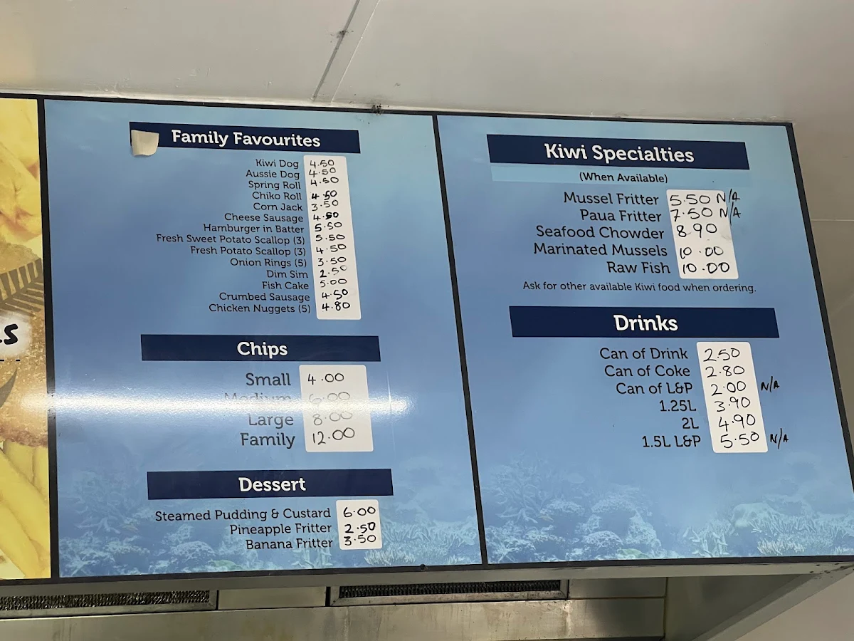 Menu, SALT N BATTER RESTAURANT