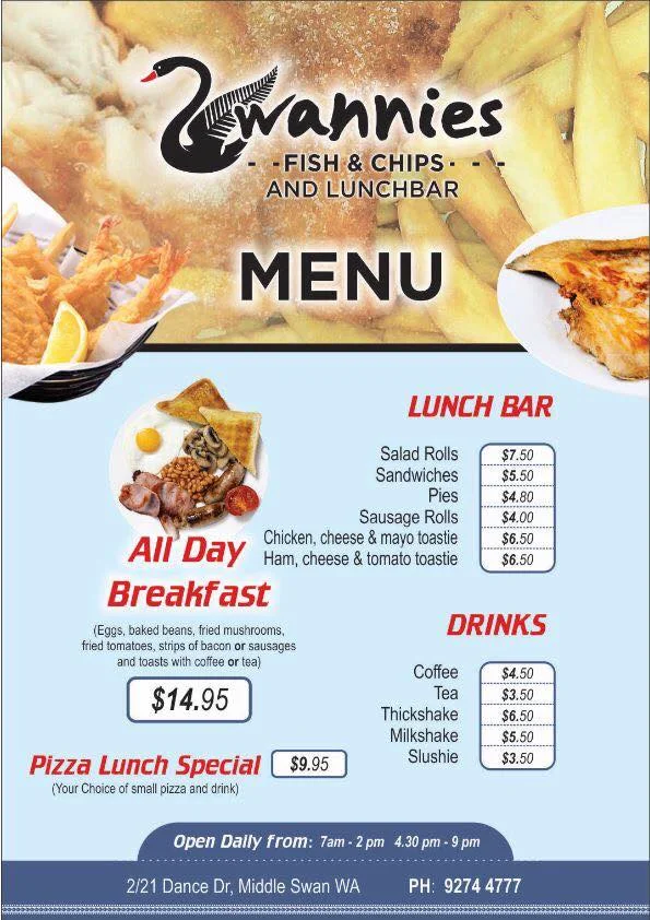 Menu, SALT N BATTER RESTAURANT