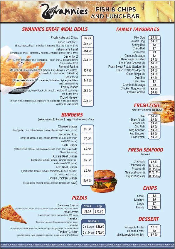 Menu, SALT N BATTER RESTAURANT